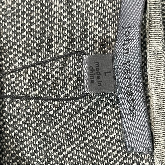 John Varvatos Silk Blend Light Heather Grey Henley L - Picture 9 of 9